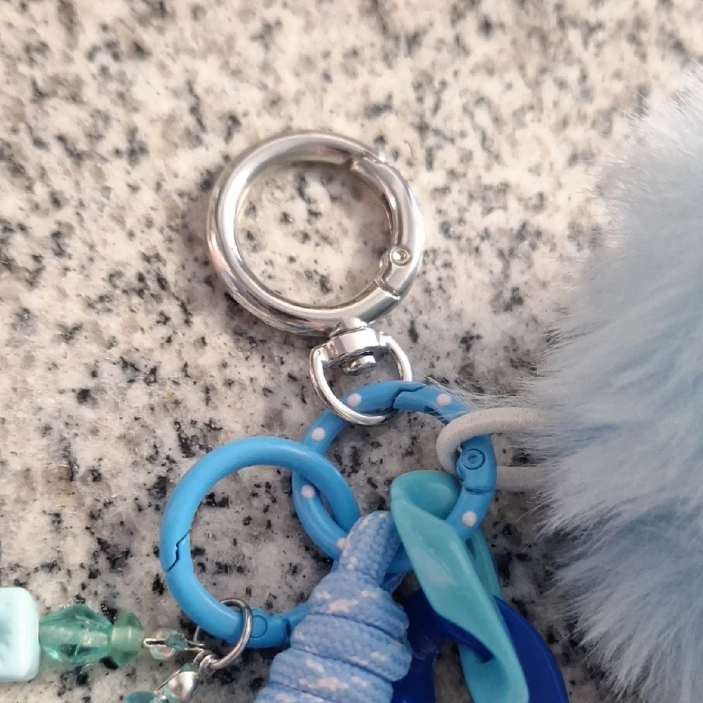 Blue and Green Kids Charm Keychain